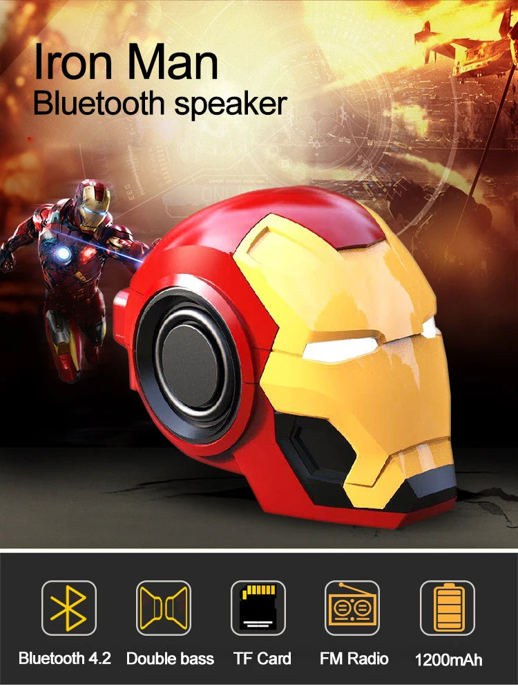 Wireless Cartoon Creative Gift Robot Radio Subwoofer Small TWS Speaker Sound Box Iron Man Wireless bluetooth Speaker My Store