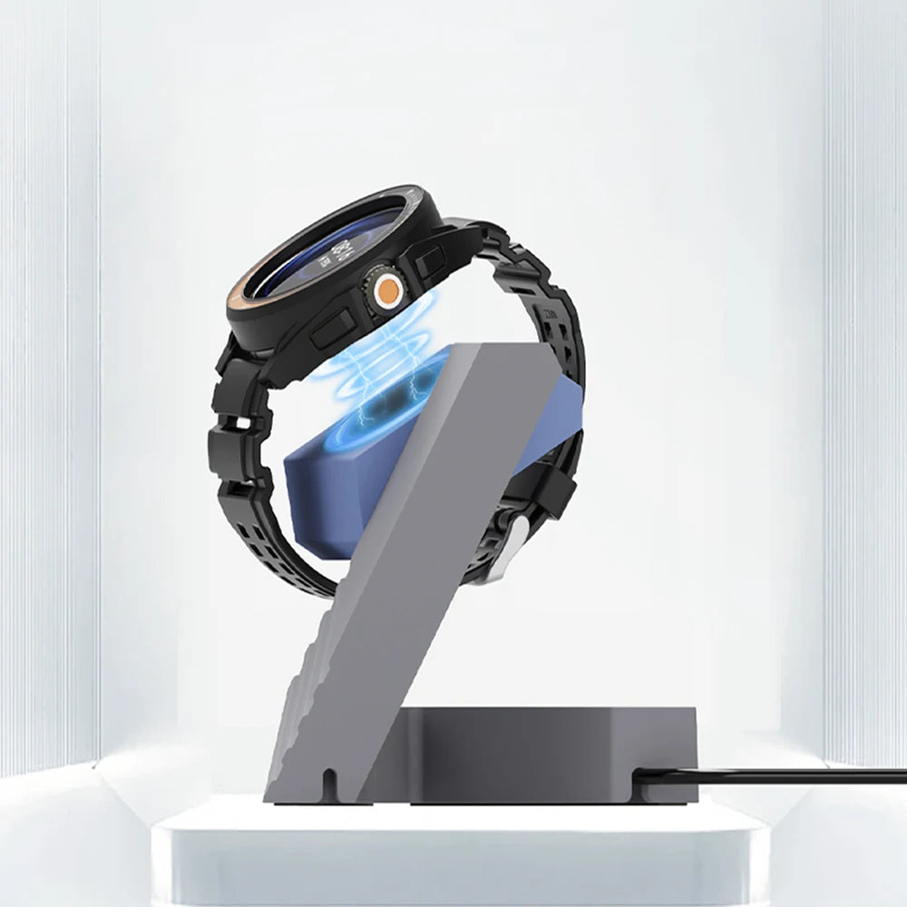 Power bank charger-Geometric Silicone Charger Stand for Mi Watch S4/S4 Sport/S3/2 Pro/H1 Xiaomi Watch Accessories Desk Holder for Smartwatches Tidesmit