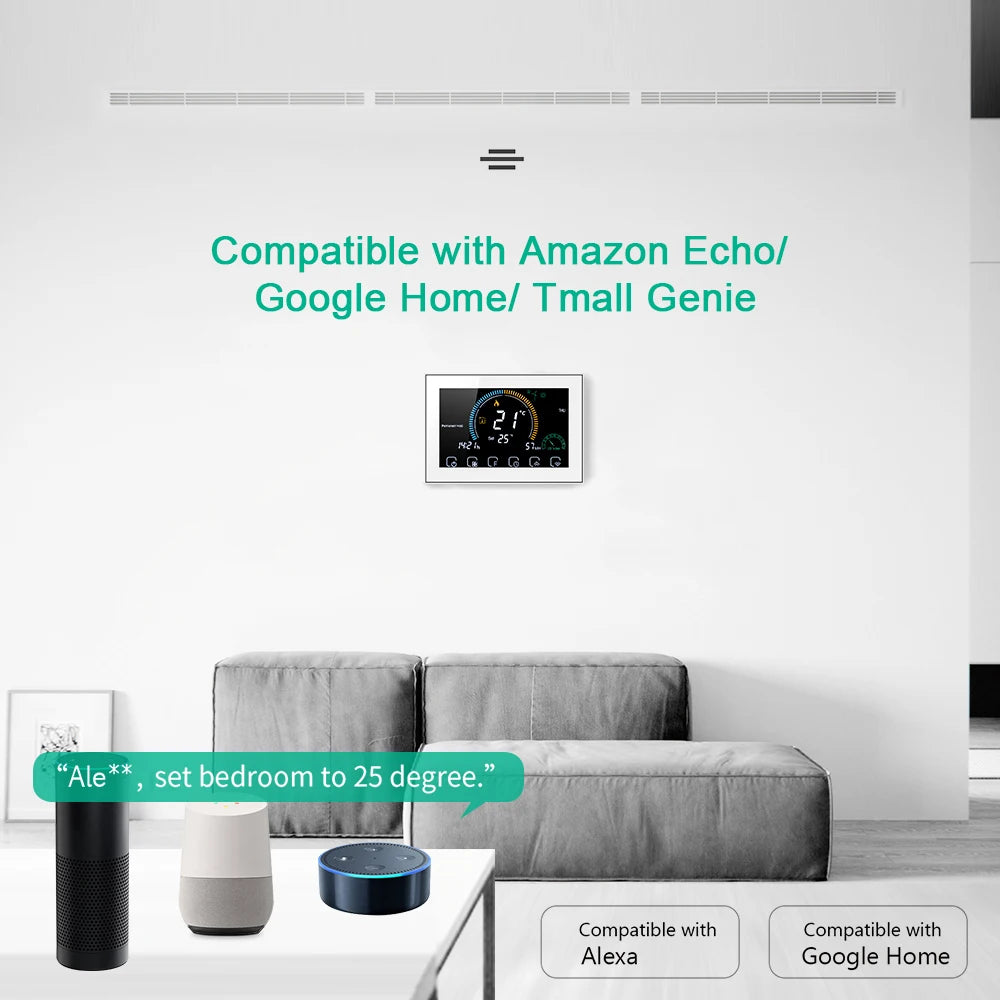 Smart Wi-Fi Thermostat with Color Screen - BHT8000 Series Tidesmit