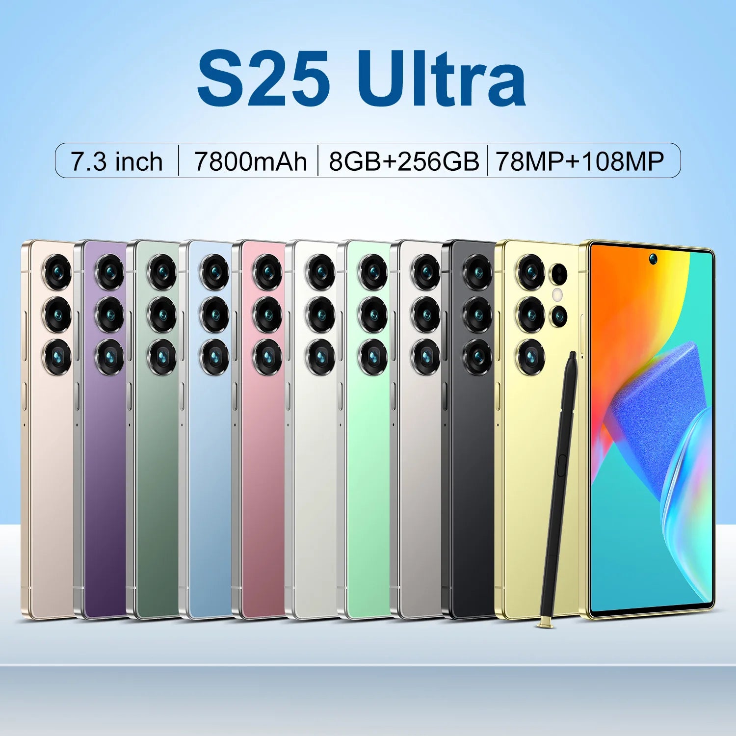 S25 Ultra Professional Videography Smart Phone HD Resolution 4GB+64GB ROM 3-5X Optical Zoom Camera Dual Sim Card CDMA Global Tidesmit
