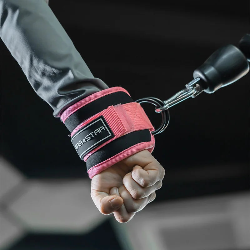 LS0124 Gym Accessories Bodybuilding Gym Ankle Straps Wraps for Cable Machine Neoprene Padded Gymnastics Ankle Cuffs Production Tidesmit