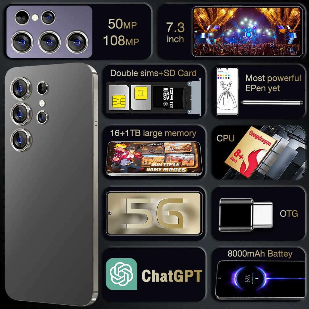 Refurbished Samsung S24 Ultra 5G CDMA DualSIM 16GB RAM 1TB Storage global smartphone image gallery