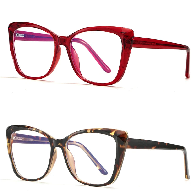 Monture Lunettes Chic Floral Cateye Women High Quality Eyewear Luxury Blue Light Filter Plastic 2023 Optical Frames Eyeglasses