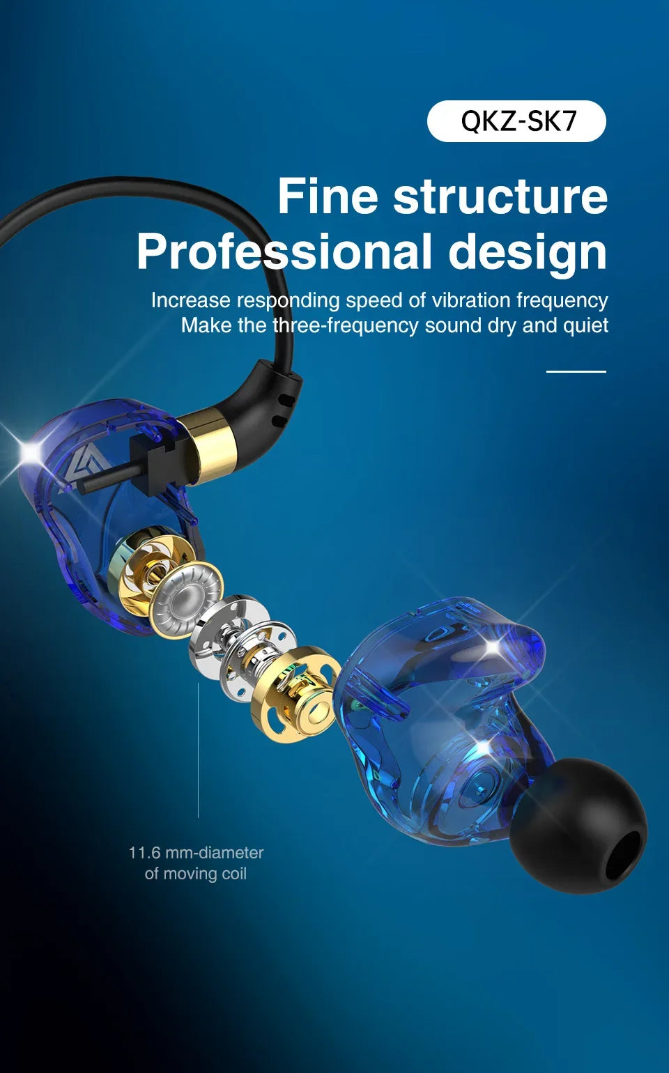SK7 Wired Earphones With Microphone and Bass Stereo | Tidesmit Tidesmit