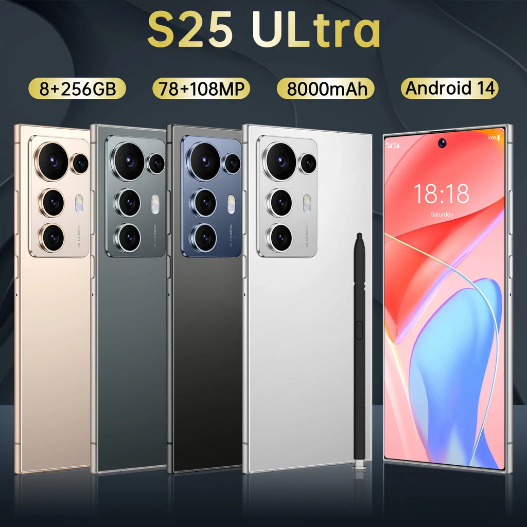 8+256GB Smartphone Android Cell Phone Mobile Phones Original Cellphone 7.3 Inch 4G 5G GSM WiFi Touch Screen Smart Phone Tidesmit