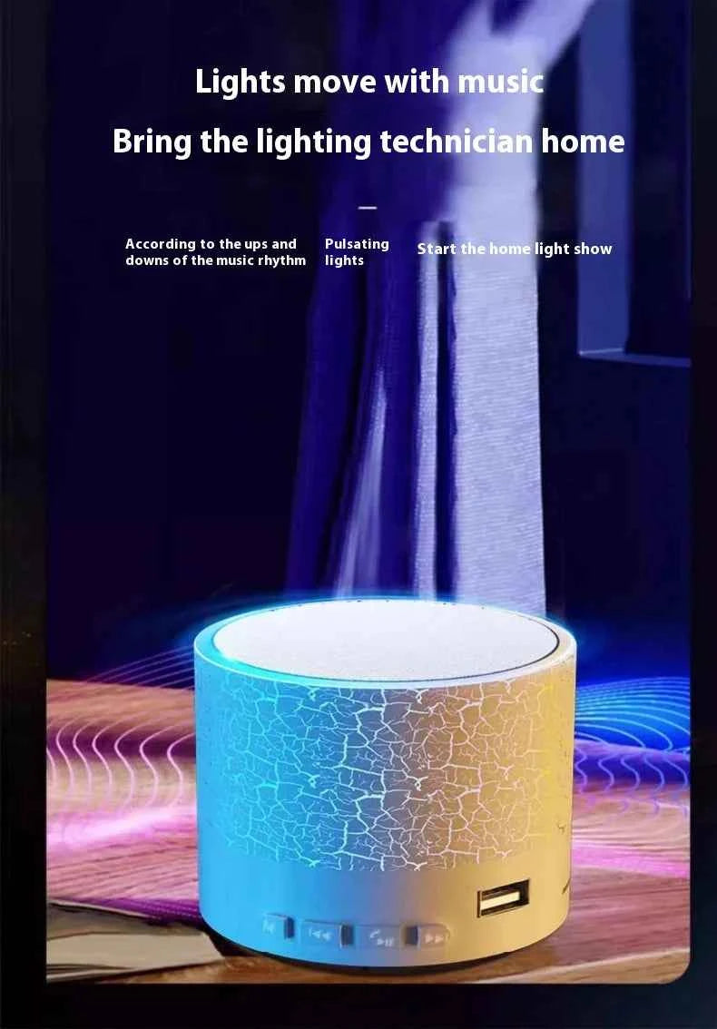 Upgrade Mini Portable Bluetooth Speaker RGB Light USB TF Card Reader Stereo MP3 Speaker for Home Atmosphere Desktop My Store