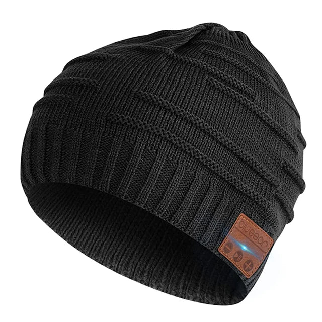 2023 Factory Fashion Winter Warm Bt Smart Beanie Custom Music Hat With Wireless Music Headphone Black Tidesmit