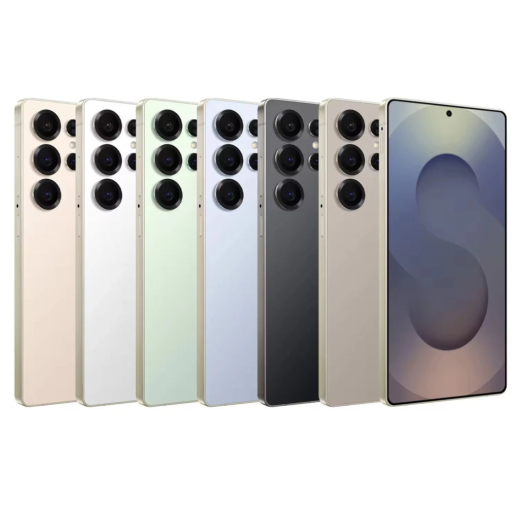 Tidesmit S26 Ultra 5G smartphone with 7.3 inch screen, 16GB RAM, 1TB storage, and deca core processor.