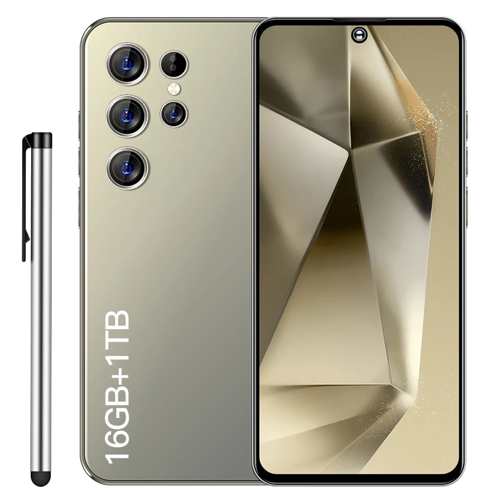 Tidesmit 5G Android Smartphone, 1TB Storage, 16GB RAM, Unlocked Gold 16g 1TB Tidesmit