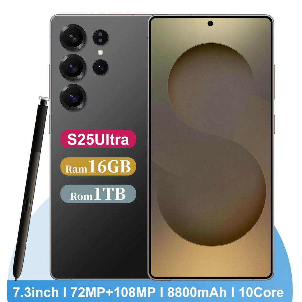 S25 Ultra 5G Smartphone 512GB - 8800mAh Dual SIM Unlocked Tidesmit