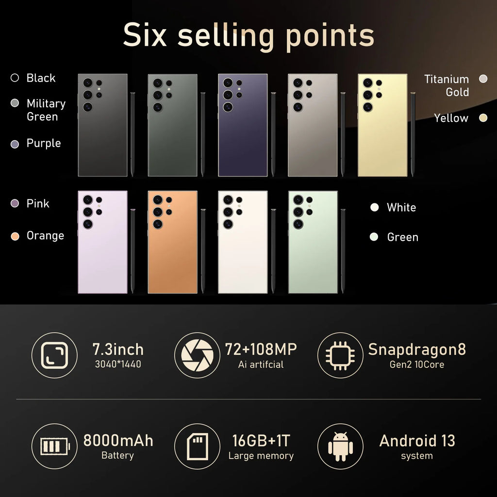S25 Ultra 5G Smartphone 16GB RAM 1TB Storage - Unlocked Mobile Tidesmit