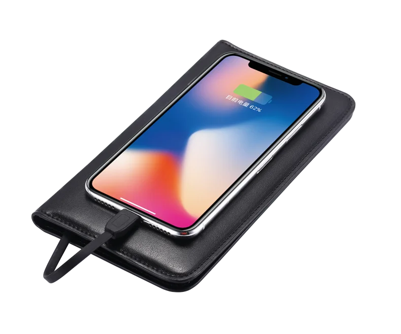 Power bank charger-Business Style Promotional Gift Portable Phone Jack Charger Power Bank Wallet with Card Holder and Personalized Design for Men White Tidesmit