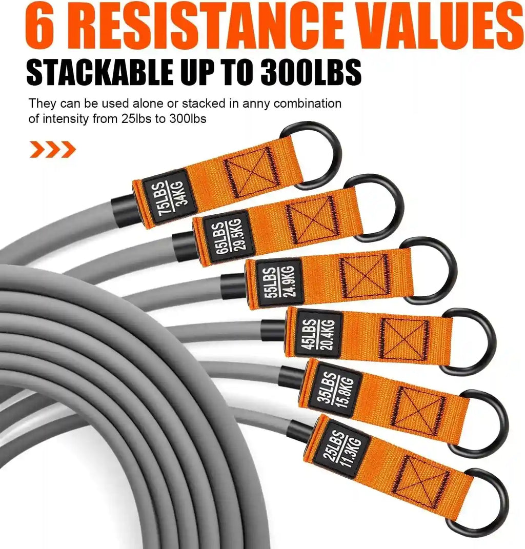 Resistance Bands Set - Durable Professional Home Gym Training Gear Tidesmit