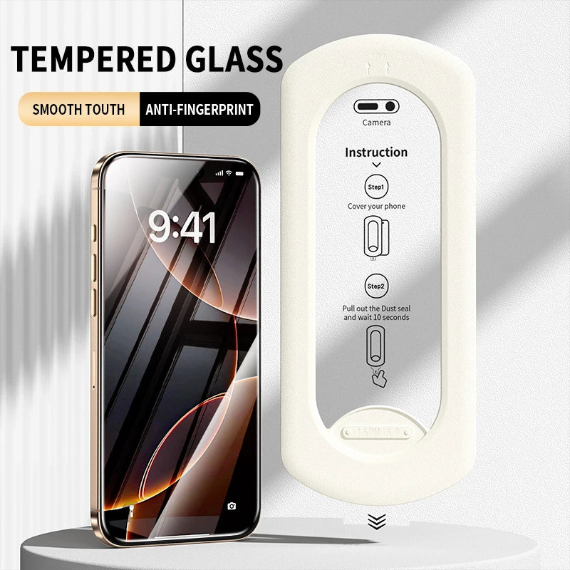 ultraGlass TOP 9H Glass for iPhone Screen Protector Tempered Glass (Longest Durable) for Full Coverage Easy Installation Tidesmit