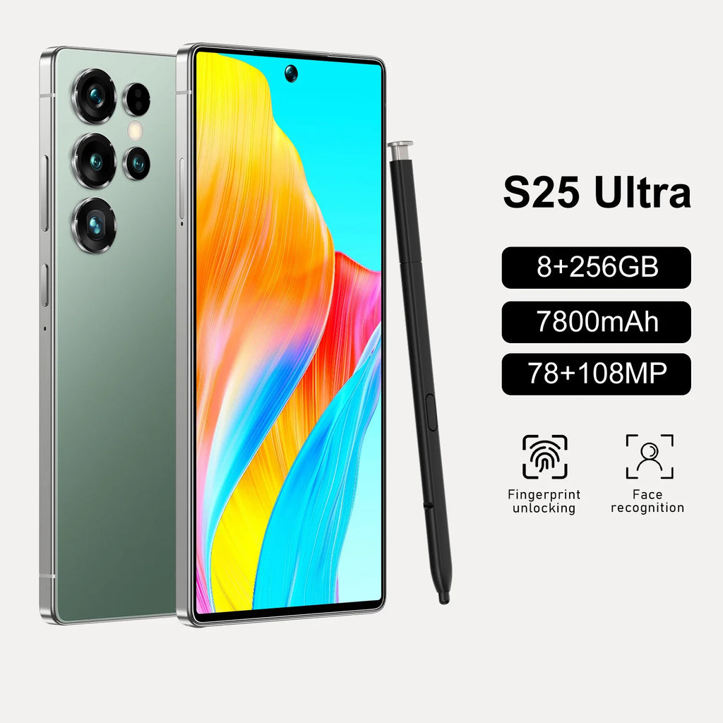 S25 Ultra Professional Videography Smart Phone HD Resolution 4GB+64GB ROM 3-5X Optical Zoom Camera Dual Sim Card CDMA Global Tidesmit