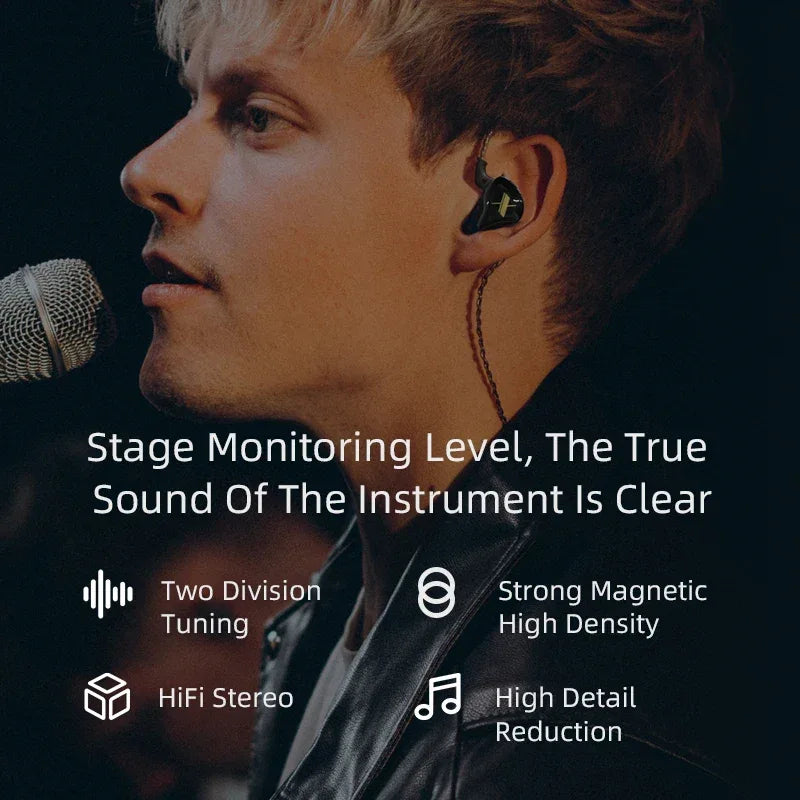 HiFi Wired In-Ear Monitor with Microphone by Tidesmit - EDX Series Tidesmit