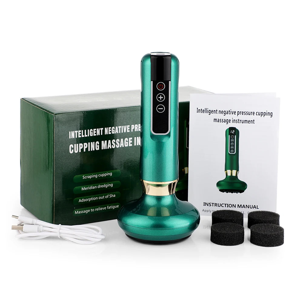 Electric Cupping Massager with Infrared Heat - 12 Gear Muscle Relief Body Shaping Massage Equipment Tidesmit