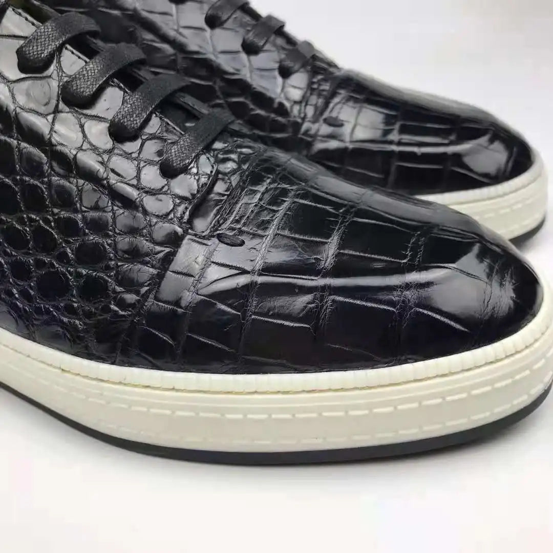 Custom Luxury Shoes Men Hot Selling Alligator Shoes for Men Chic Fashionable Genuine Crocodile Leather Men Shoes