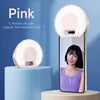 2025 Mini Macaron Color LED Ring Light Portable Selfie Photo & Video Lighting for Phone & Laptop D7 Splicing Clip New Arrival Pink Ring Lights XZH-165 Tidesmit