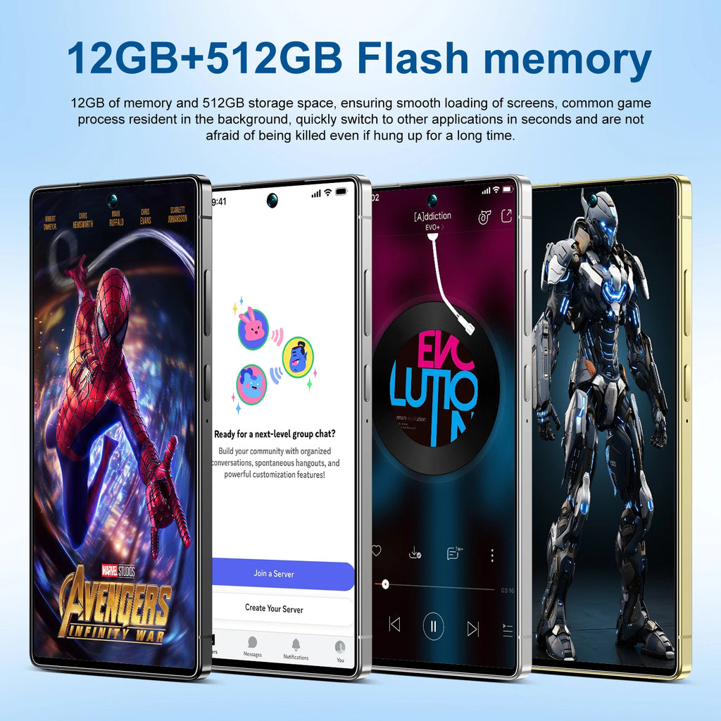 ULTRA 5G S25 EU Global Version Smartphone with 7.3 Inch HD Screen 12GB+512GB RAM 108MP Rear Camera Dual SIM for Gaming Used