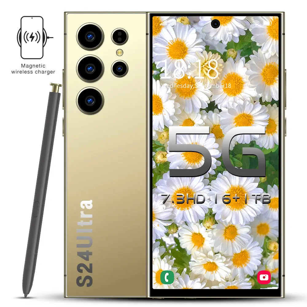 S24 Ultra 5G Smart Phone High Quality 16GB RAM and 1TB Storage Phone Tidesmit