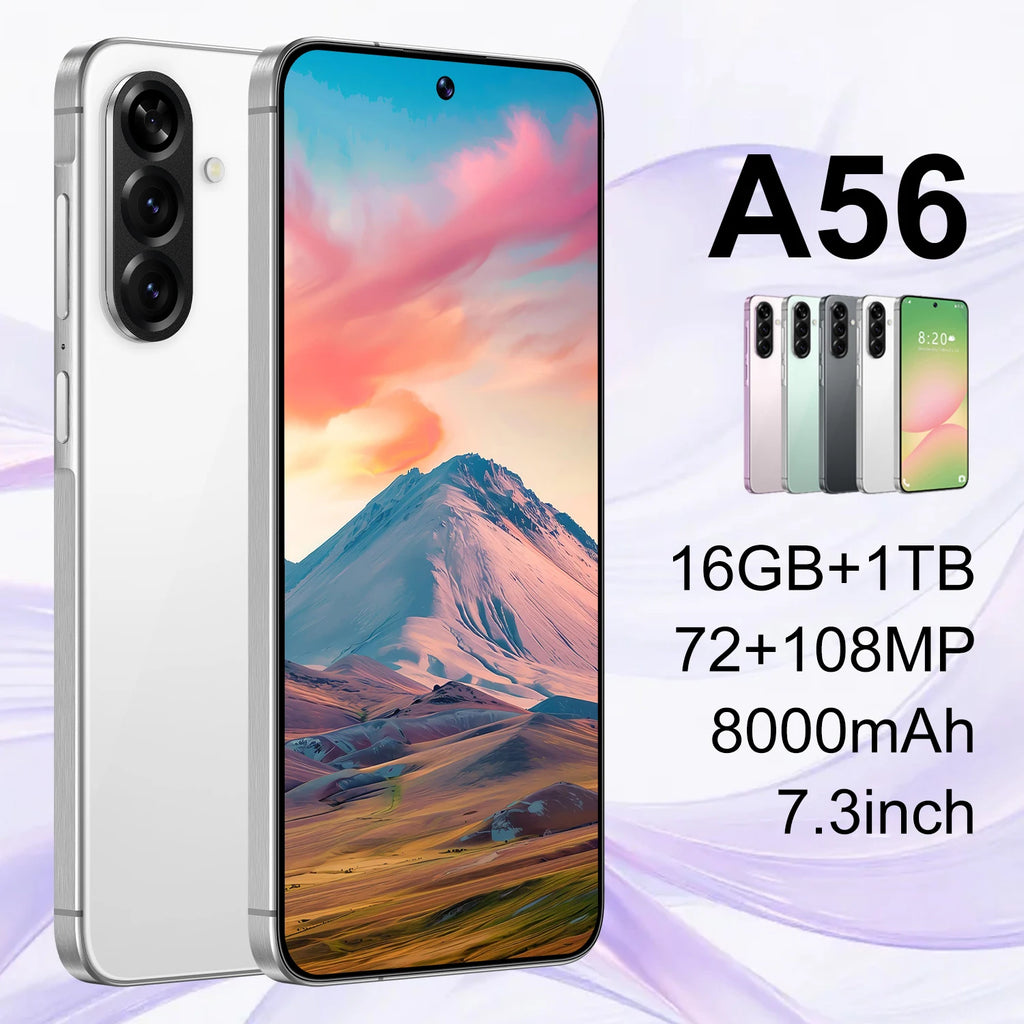 Tidesmit 5G Smartphone, 7.3 Inch OLED, 16GB RAM, 1TB Unlocked Tidesmit