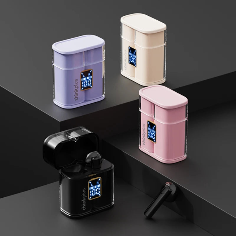 Lenovo XT56 Wireless BT 5.4 Long Battery Life Earphones Enc Noise Cancelling Gaming Earbuds HD Call Headphones With Mic Tidesmit