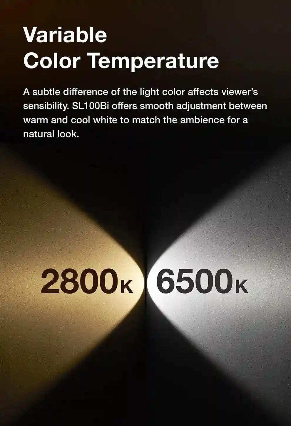 Godox SL100Bi Bi-Color LED Video Light - 100W Bowens Mount Studio Kit Tidesmit