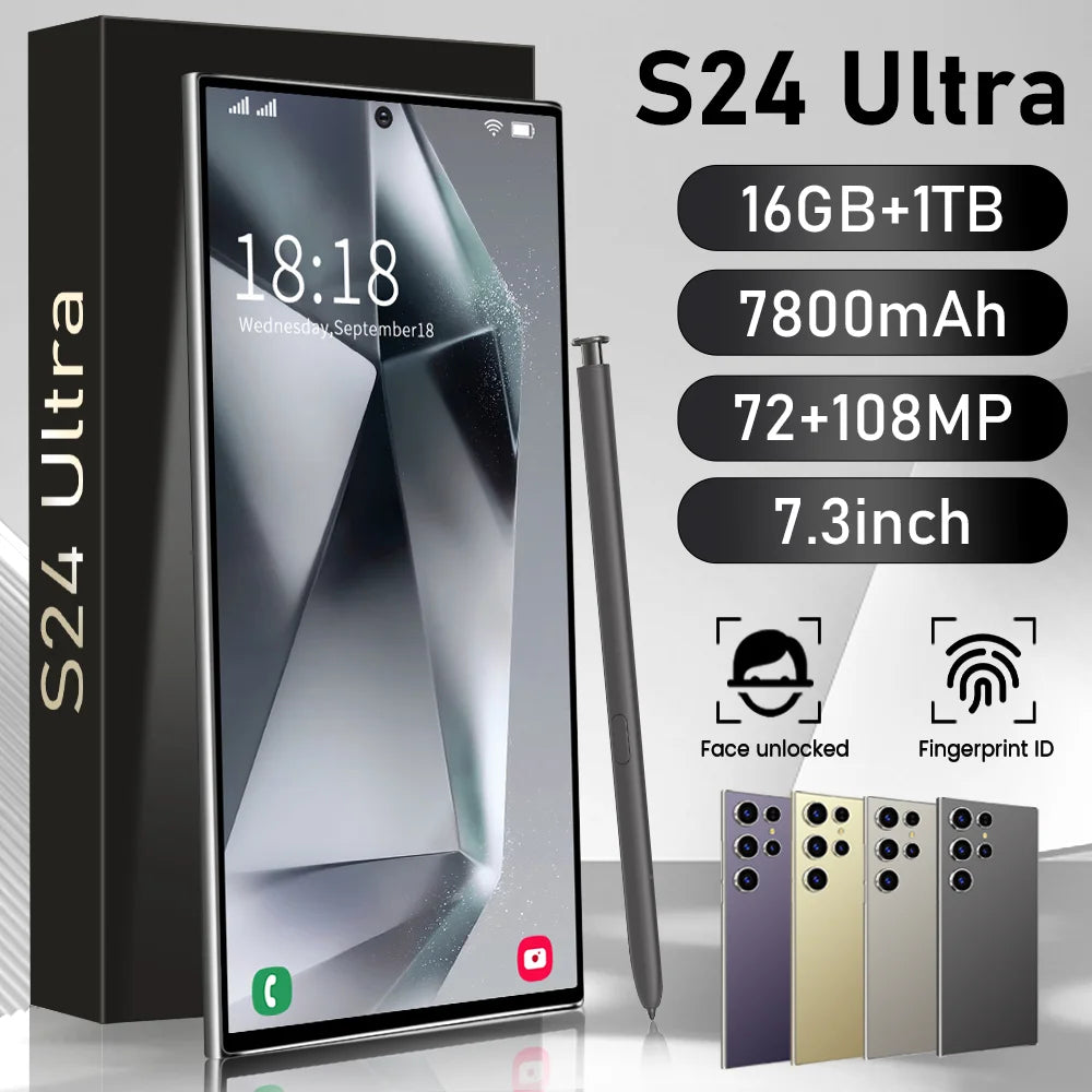 Tidesmit 5G Smartphone, 1TB Storage, 16GB RAM, 108MP Camera - Gold Tidesmit