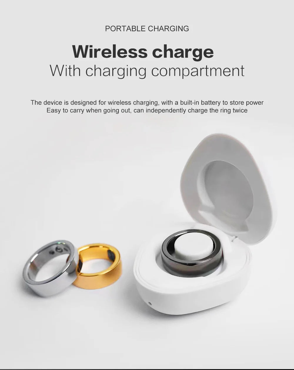 New Couple SR300 Smart Rings Intelligent Fitness Tracker Health Monitor Smart Ring for Men and Women Tidesmit