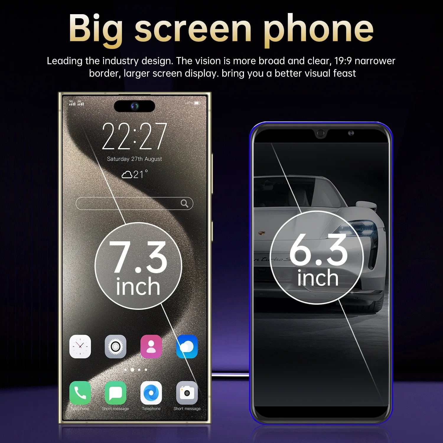 Tidesmit S25 Ultra 7.3-inch smartphone with built-in stylus, octa-core processor, and 20MP camera for mobile productivity