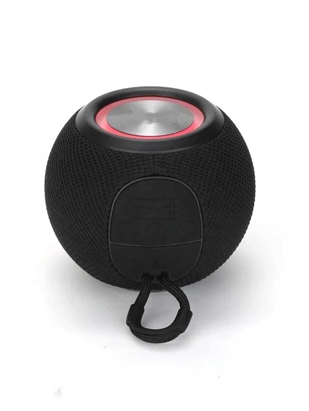 Portable Bluetooth Speaker with LED Lamp - Wireless Fabric Mini Audio Black My Store