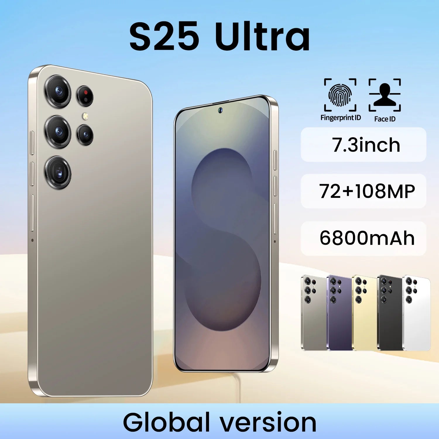 S25 Ultra 7.3 inch smartphone with 16GB RAM 1TB storage 108MP camera and 120Hz display side profile view