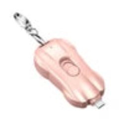 Portable Mini Battery Supply Keychain Portable Charger Mini Portable Power Bank Key Chain for Outdoor Emergency <3000 mAh Pink for iphone Tidesmit