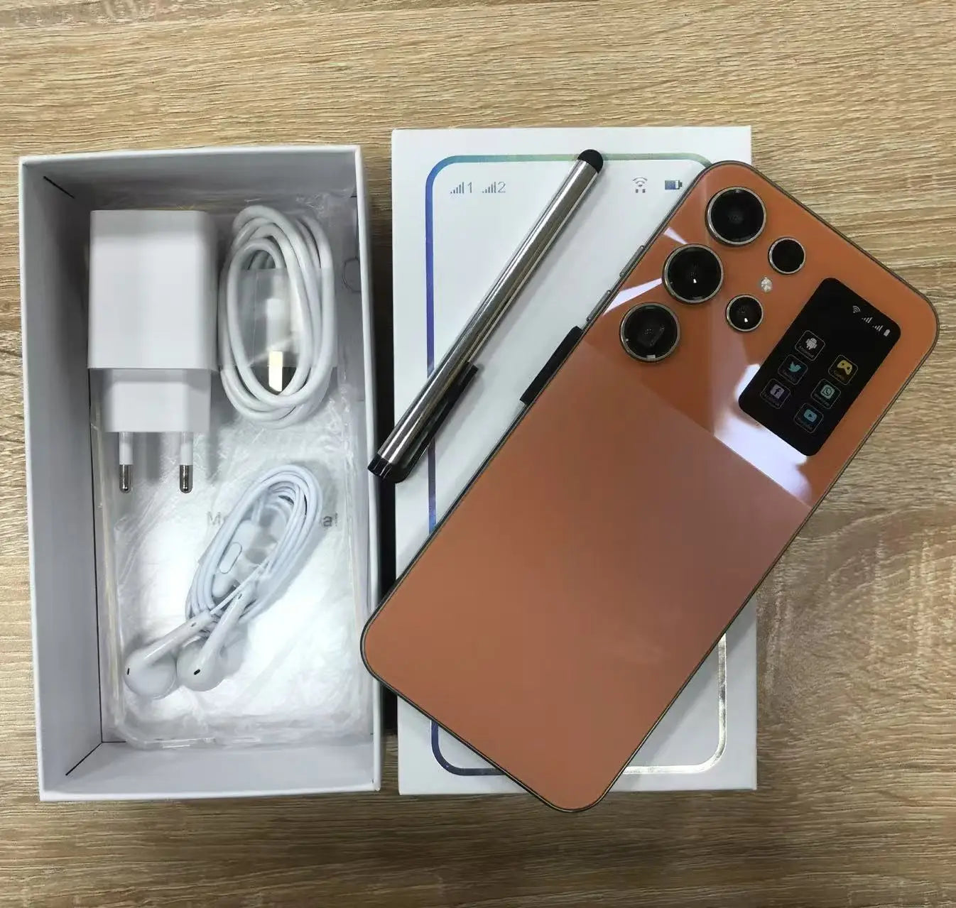 Real high quality 22+1tb s25 ultra smartphone best selling android 15phone cheap 7.3inch s25 ultra smart phone Orange 22GB Tidesmit