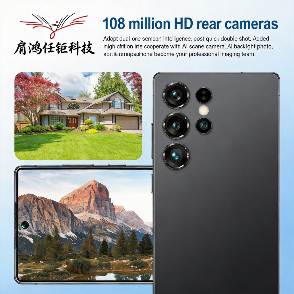 2026 S25 Ultra 5G smartphone with S-Pen, 16GB RAM, 1TB storage, and Android 15 in a sleek full-screen design