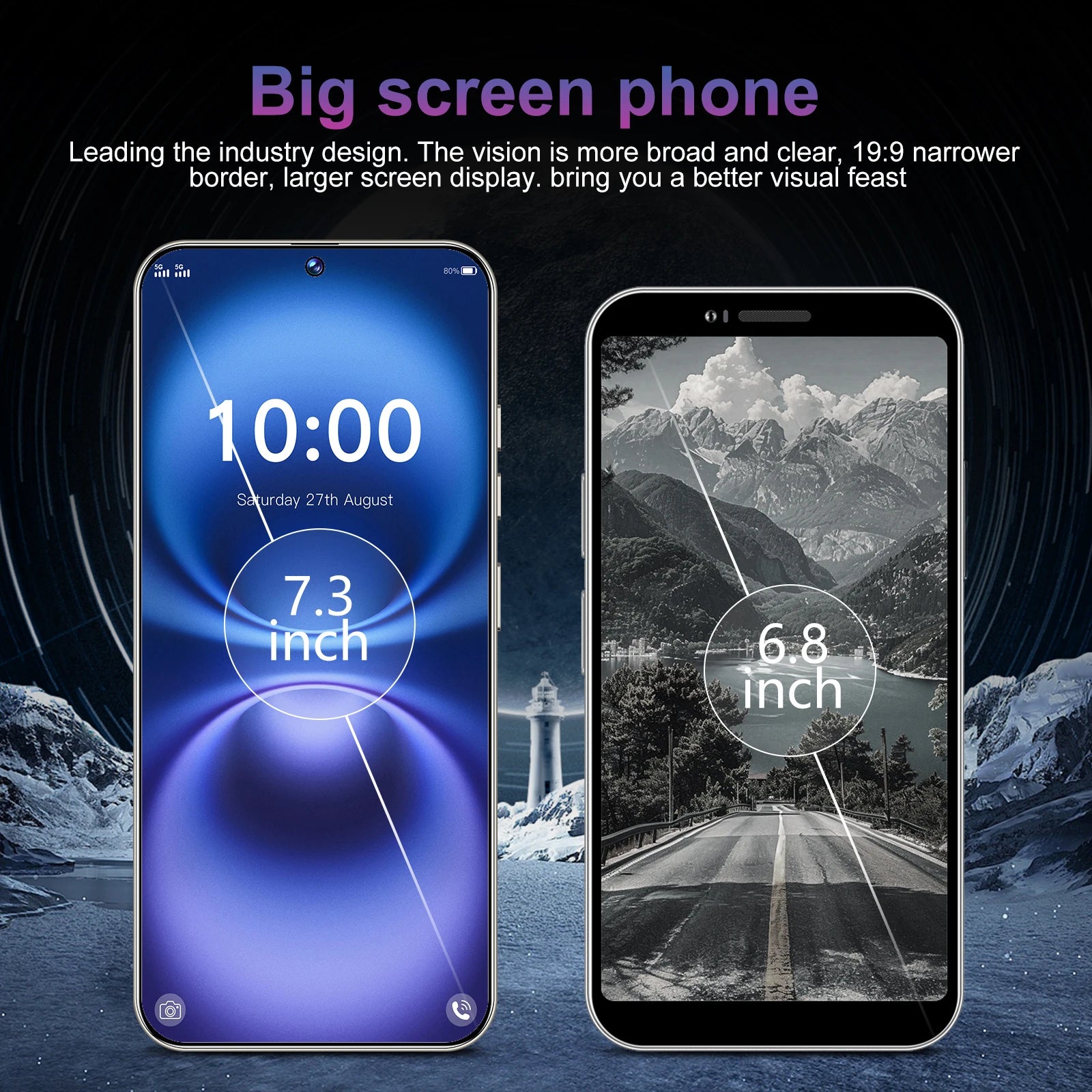 Tidesmit 5G Smartphone, 7.3 Inch AMOLED, 16GB RAM, 1TB Storage Tidesmit