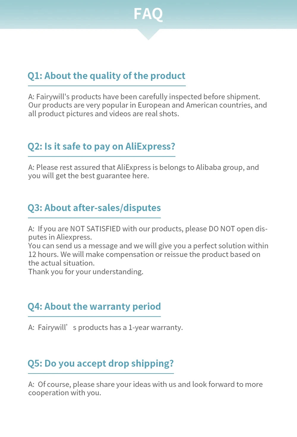 Fairywill Electric Sonic Toothbrush FW-Y05 USB Charge Rechargeable Adult Waterproof Electronic Tooth Brushes Replacement Heads