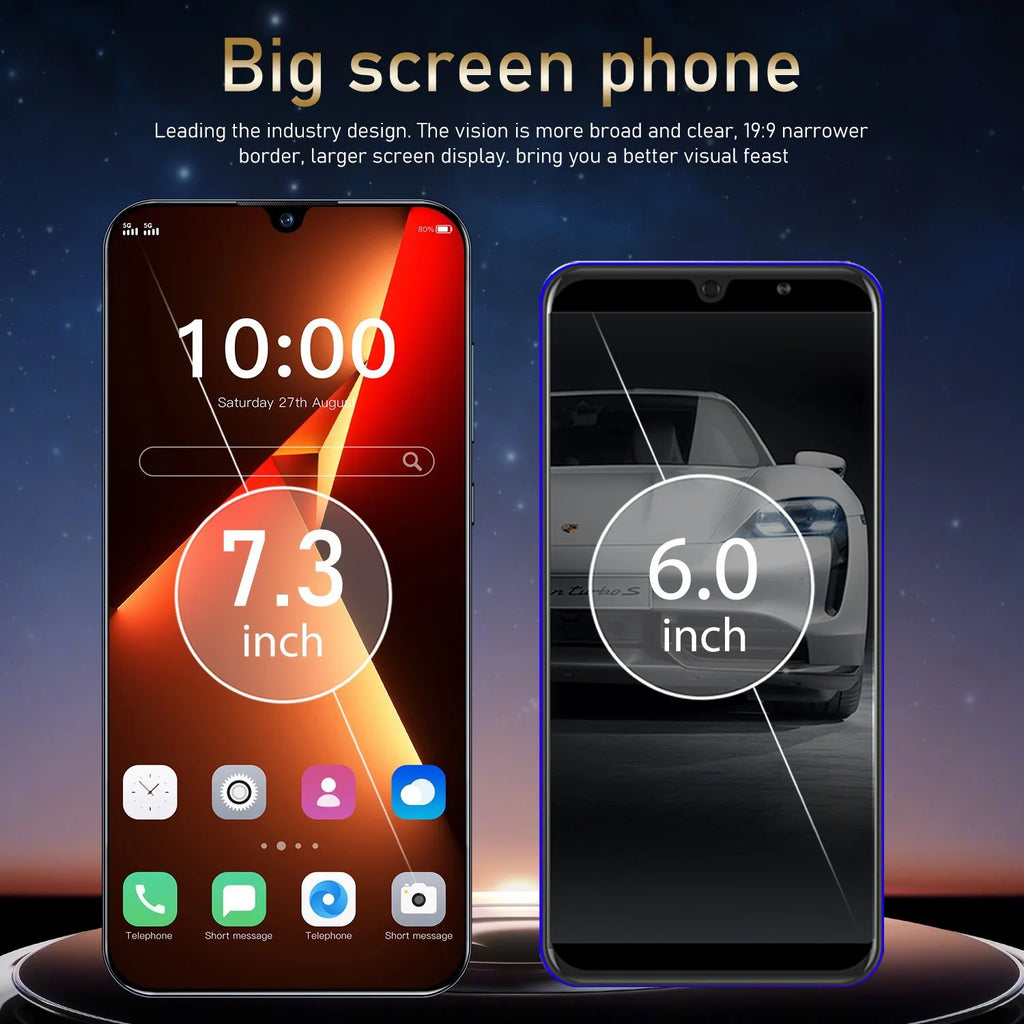 New 5g Smartphone Pova 5 Pro Cross-border Mobile Phones 7.3 Inch Incell Screen 2+16G Foreign Trade Smart Phone Tidesmit