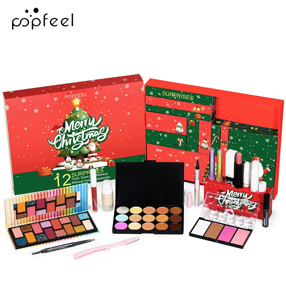 Christmas Countdown Gift Box All Saints' Day Makeup Sets for Holiday Gift POPFEEL ALL in ONE Professional Makeup Kit for Girl ALIBABA Tidesmit