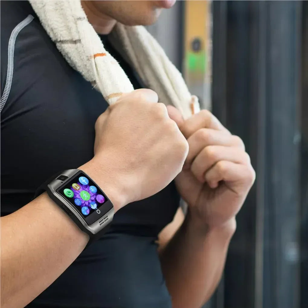 Q18 Smart Watch Waterproof With Camera Micro SIM TF Card Slot Fitness Activity Tracker Sport Watch for Ios Android - Tidesmit
