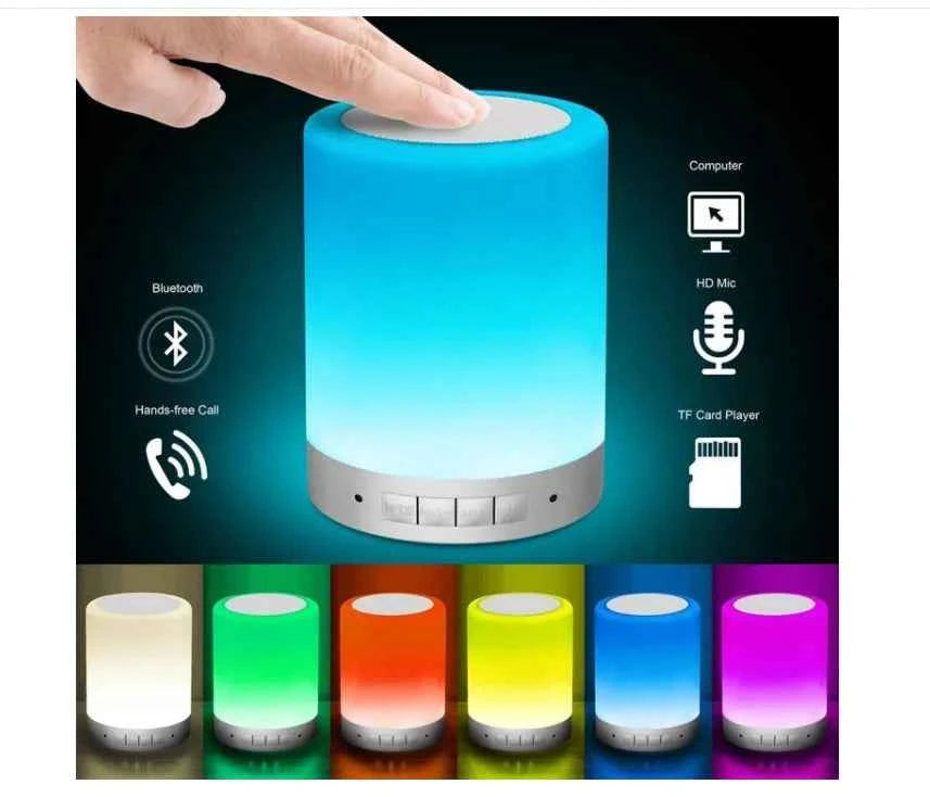 Intelligent Touch Sensing Lamp Party Ring Touch with Disco Ambient Portable Wireless Led Ambient Light up Speaker with Led Light My Store