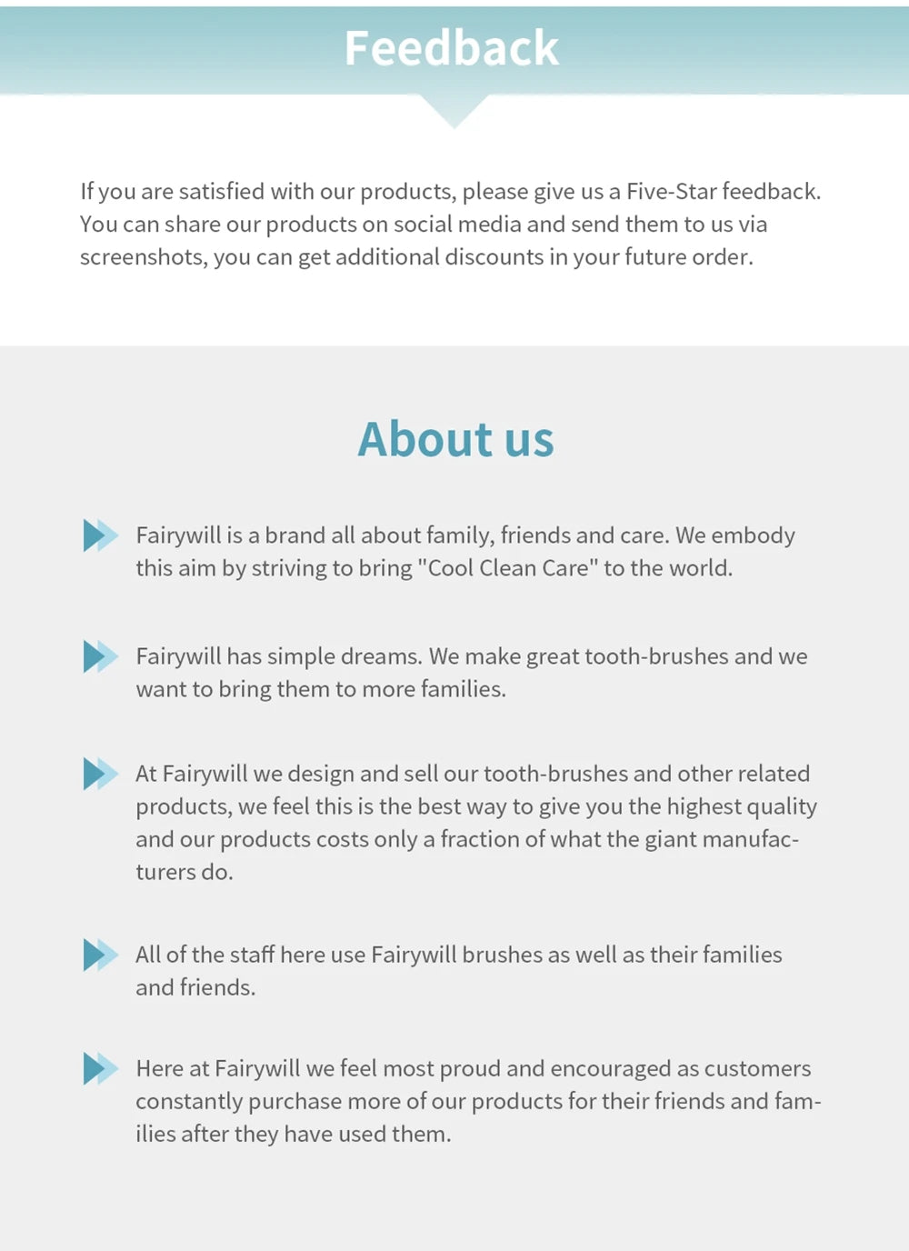 Fairywill Electric Sonic Toothbrush FW-Y05 USB Charge Rechargeable Adult Waterproof Electronic Tooth Brushes Replacement Heads