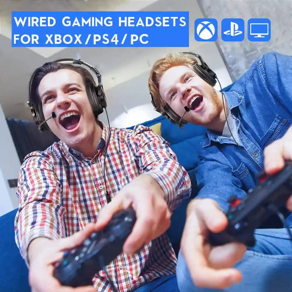 Wired Gaming Headset with Detachable Mic and Hi-Res Audio Tidesmit