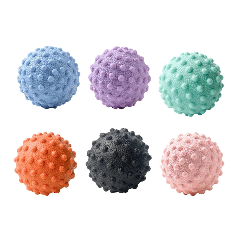 Diameter 45mm Exercise Balls Multi-functional Yoga Ball Soft TPR Relieves Soreness Spiky Yoga Massage Ball Tidesmit
