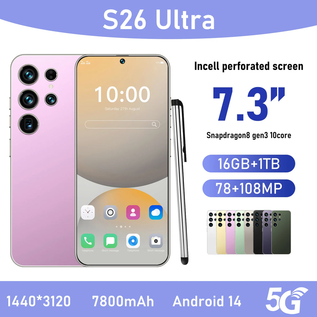 5G Smartphone 16GB RAM 1TB Storage - 7.3-inch HD Display Unlocked Tidesmit