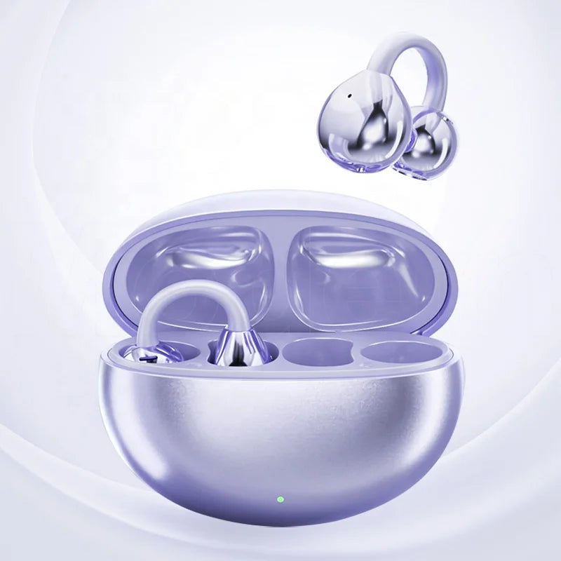 New OWS M91 Ear Clip Air Conduction Open Wireless Earbuds Hi-Res Sound Quality Earphones with AI HD Call and Noise Cancellation Tidesmit