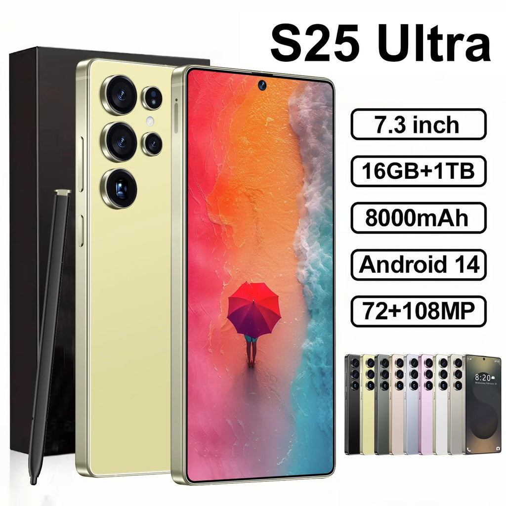S25 Ultra 5G Smartphone 12GB RAM 512GB Storage - 7.3 Inch AMOLED Display Tidesmit