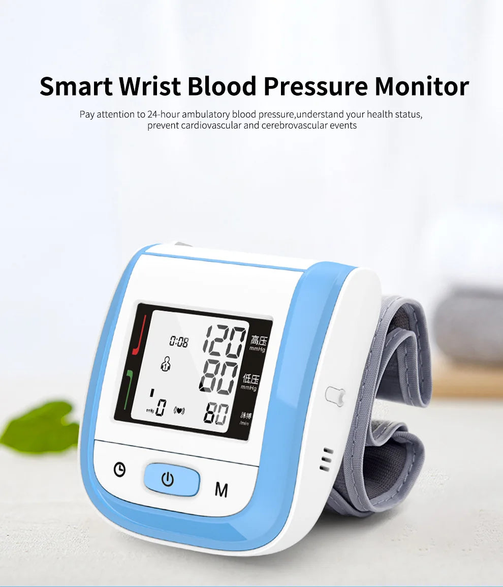 Yongrow Medical Digital Wrist Blood Pressure Monitor Heart Rate Pulse Meter Measure Sphygmomanometer PR
