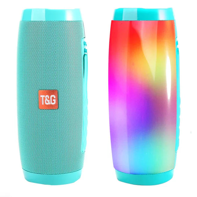 Bluetooth Speaker -Shenzhen TG157 Blue Tooth Column Box Desktop Table Speaker Waterproof Portable Outdoor Super Bass Loud Speakers With LED TG 157 Green My Store